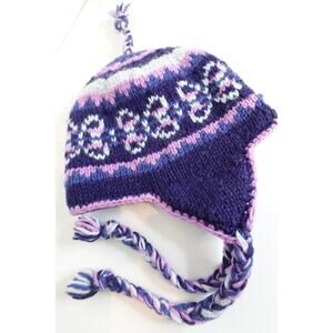 Nepal 100% Wool /ski /festival hat/ Chullo Beanie